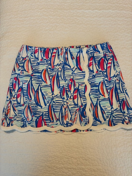 Lilly Pulitzer Pants - Lilly Pulitzer White Blue Pink Sailboat Print Skort